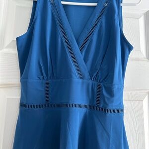 White House Black Market Blue Sleeveless Top